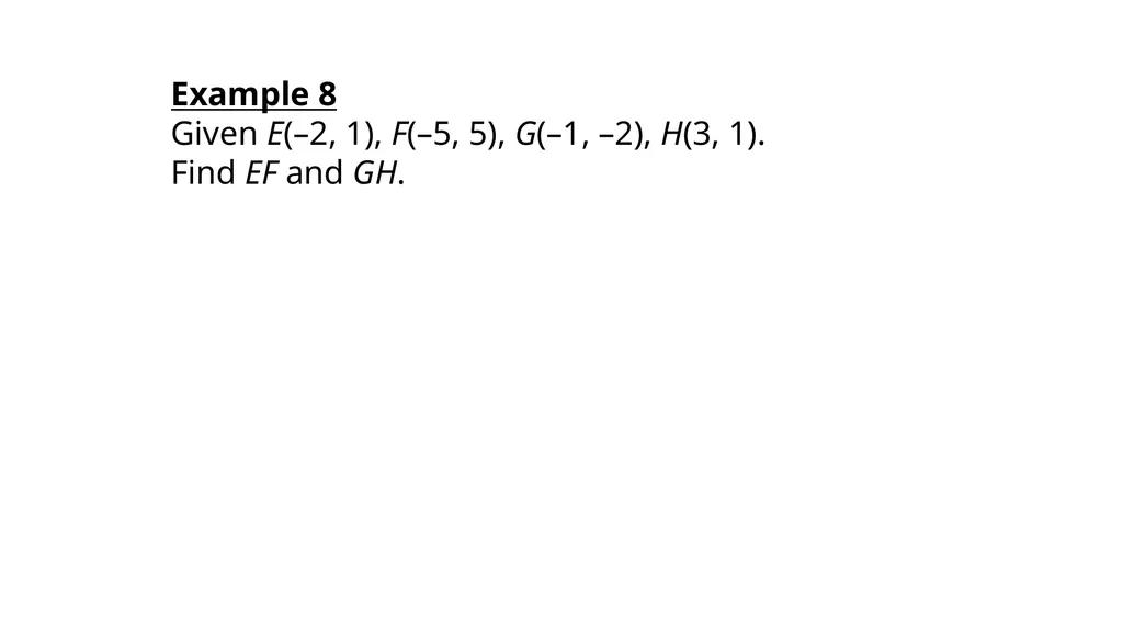 Midpoint Formula, & Distance Formula Warm Up - slide 21 of 23