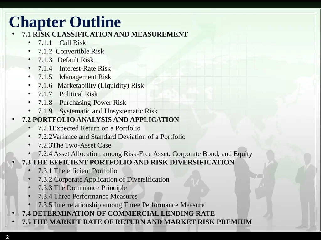 Chapter 7 Sources of Risks and Their Determination - slide 2 of 53