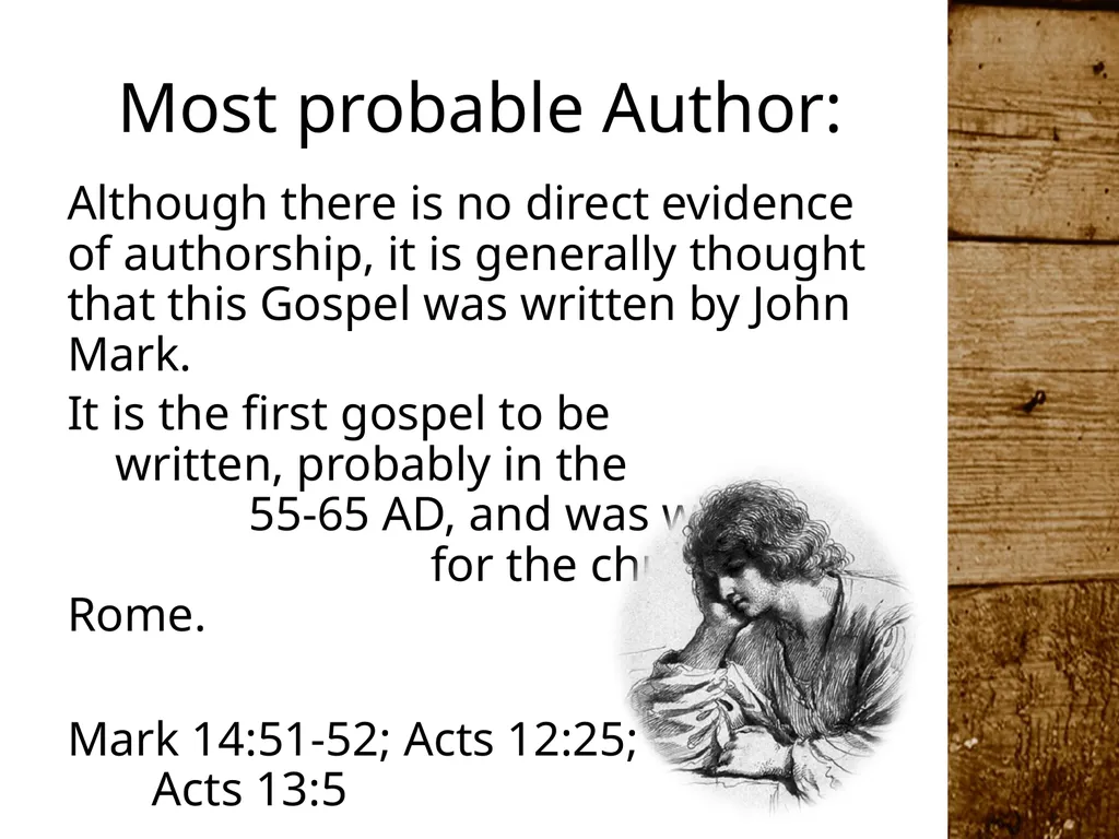 Where is the Gospel of Mark? Find it in the - slide 4 of 12