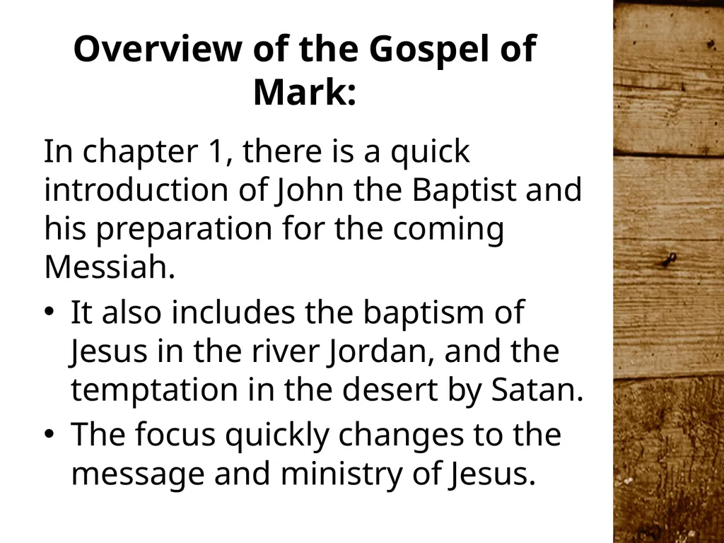 Where is the Gospel of Mark? Find it in the - slide 10 of 12