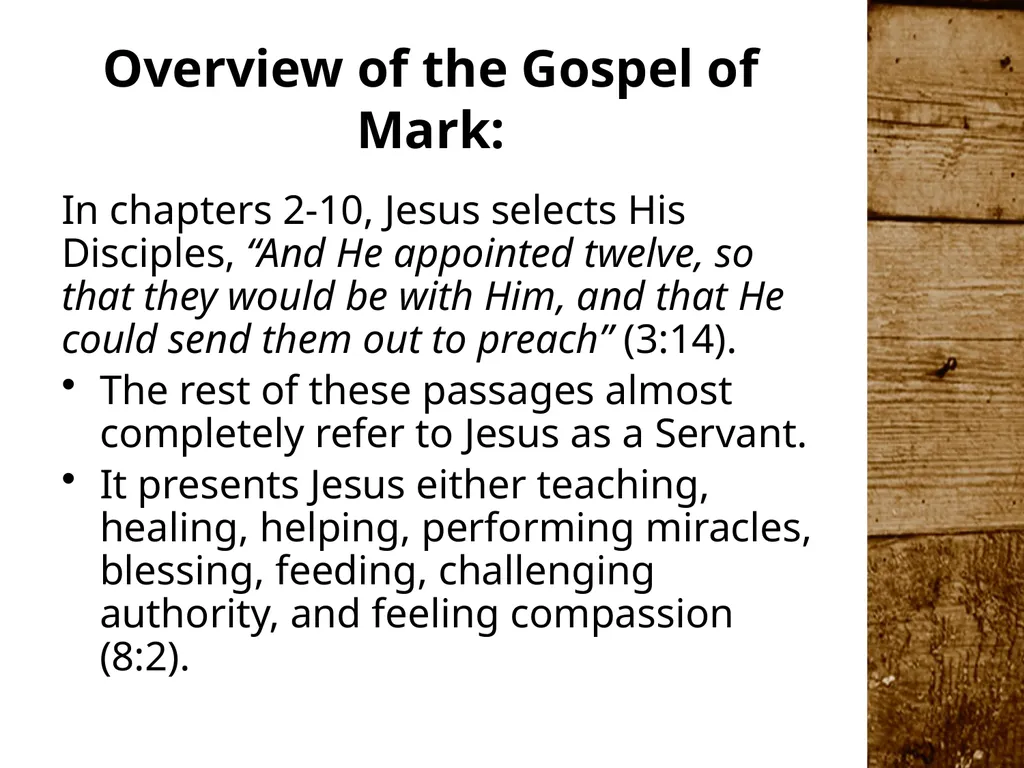 Where is the Gospel of Mark? Find it in the - slide 11 of 12