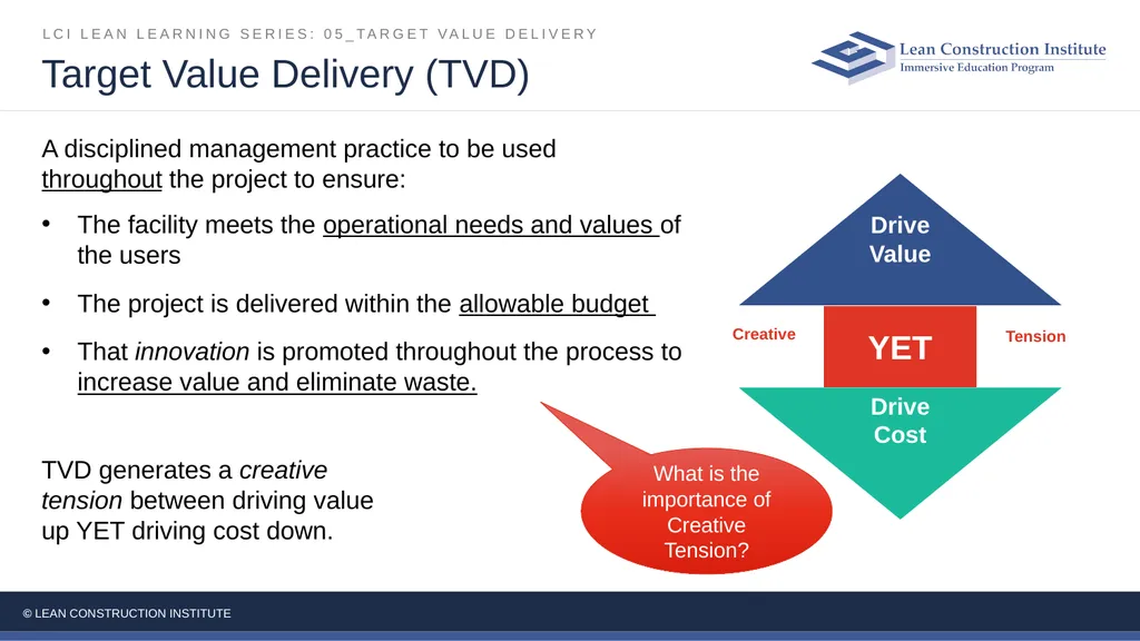 05_Target Value Delivery LCI Lean Learning Series - slide 8 of 27