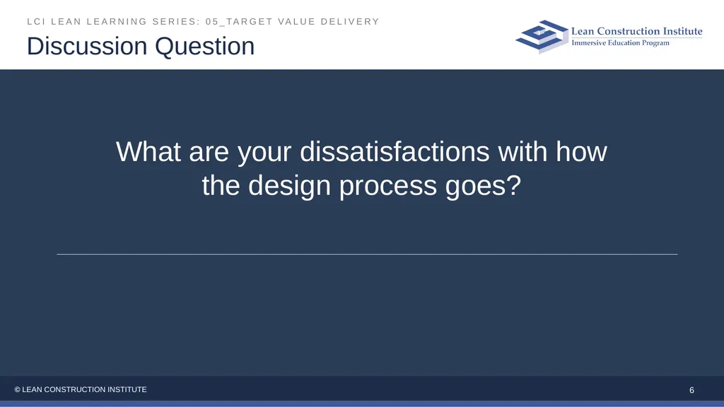 05_Target Value Delivery LCI Lean Learning Series - slide 6 of 27