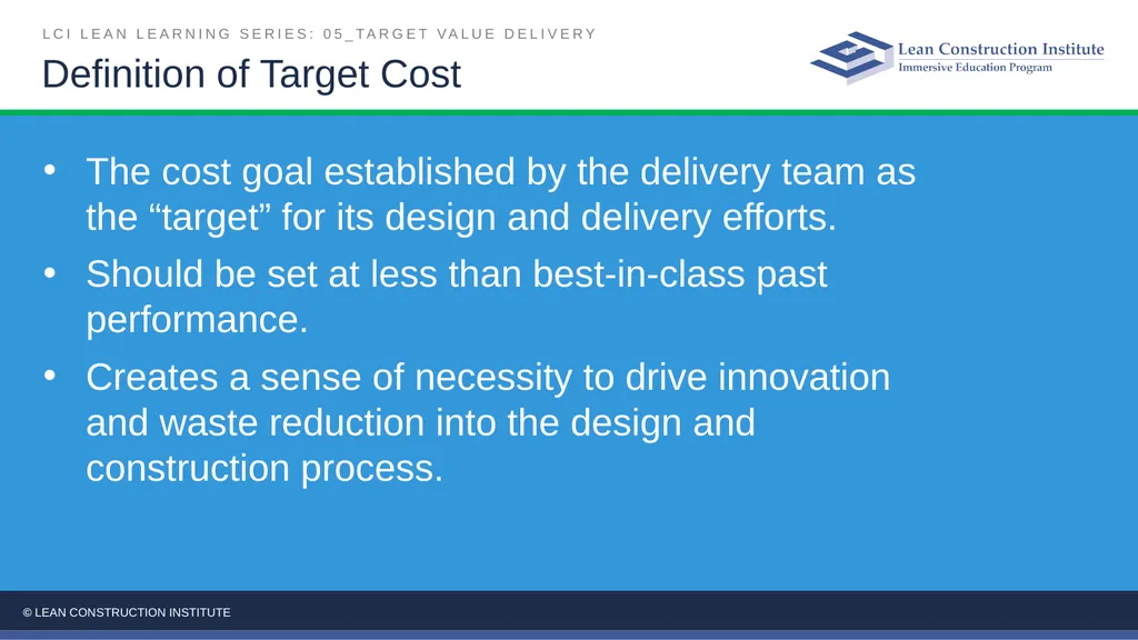 05_Target Value Delivery LCI Lean Learning Series - slide 13 of 27