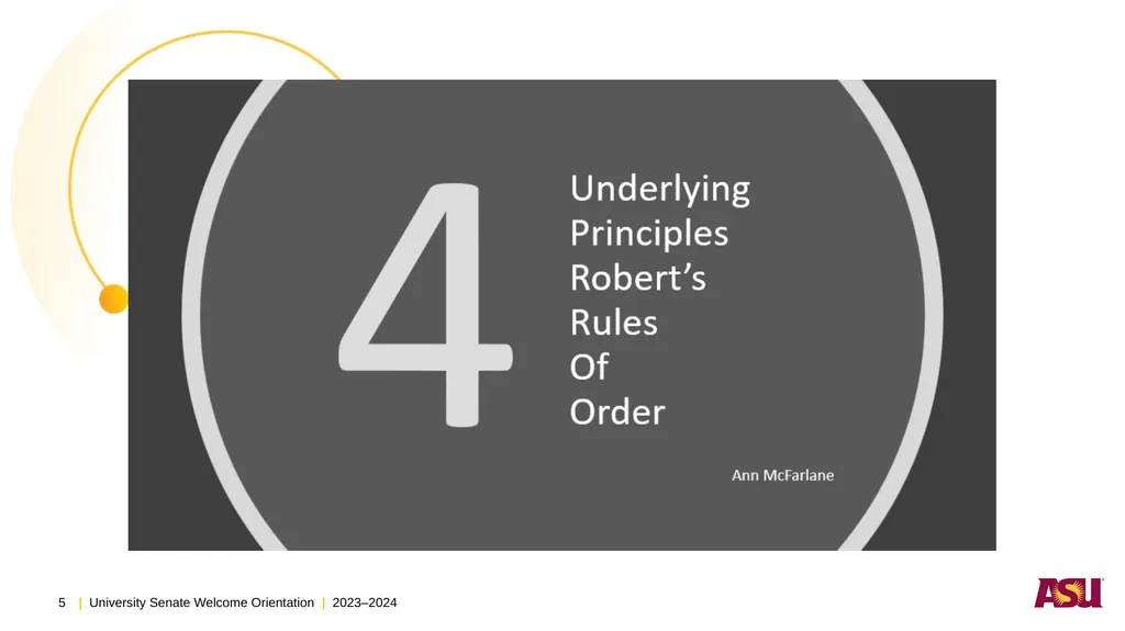Presenter Denise Bodman Senate Meeting #2 - slide 5 of 18