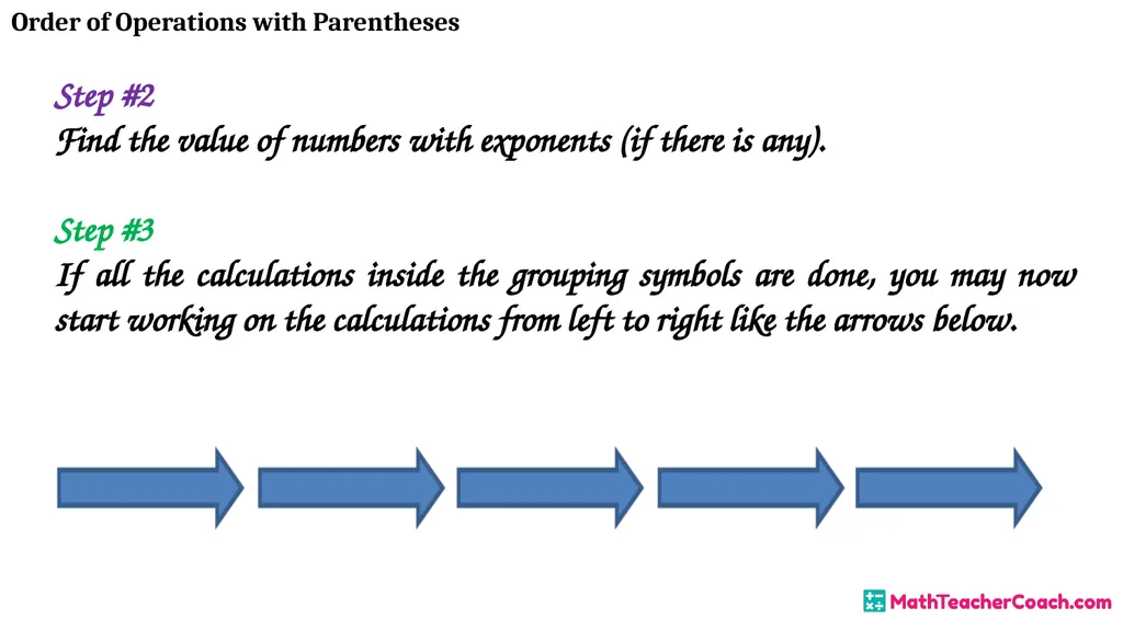 Order of Operations with Parentheses Unit 1 Lesson - slide 20 of 41