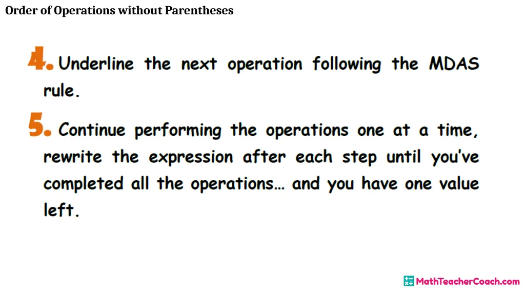 Order of Operations with Parentheses Unit 1 Lesson - slide 33 of 41