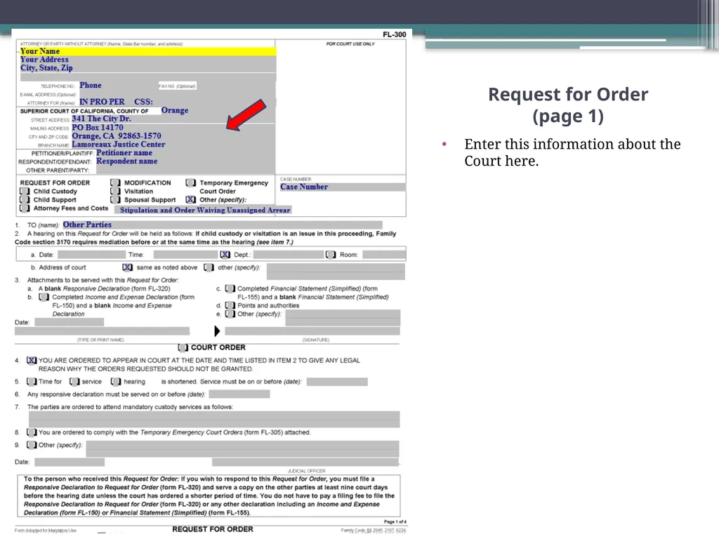 How to Prepare a Stipulation and Order Waiving - slide 24 of 71
