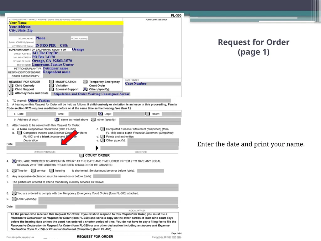 How to Prepare a Stipulation and Order Waiving - slide 31 of 71