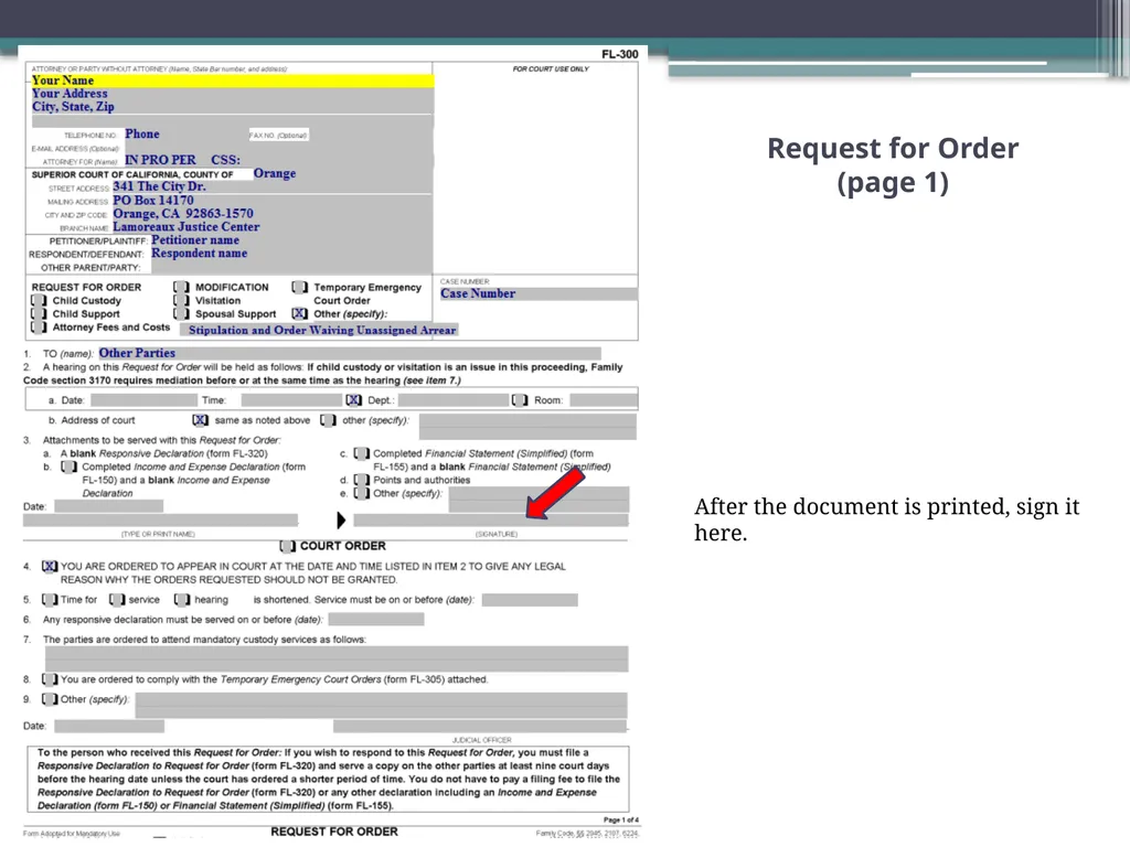 How to Prepare a Stipulation and Order Waiving - slide 32 of 71