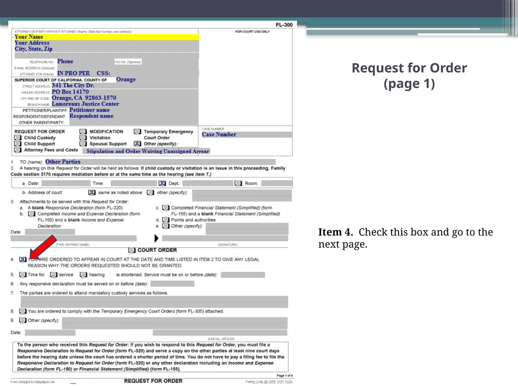 How to Prepare a Stipulation and Order Waiving - slide 33 of 71