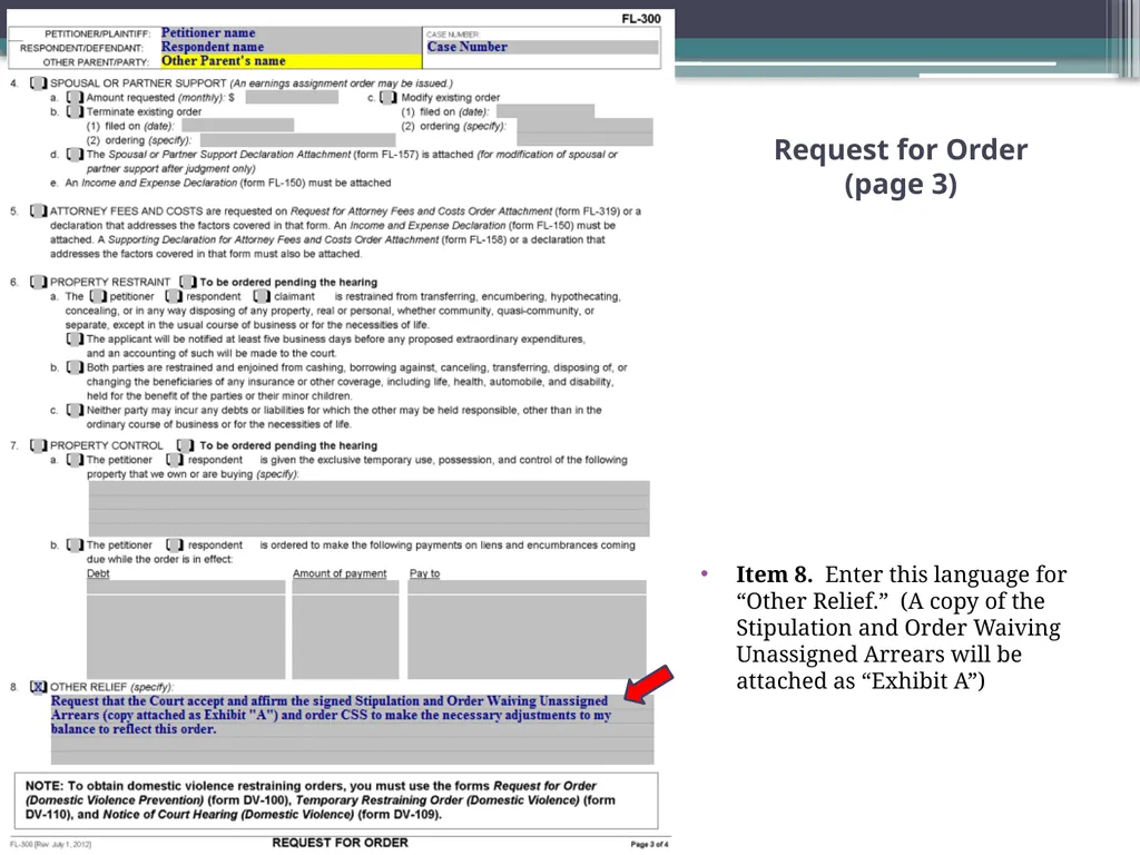 How to Prepare a Stipulation and Order Waiving - slide 36 of 71