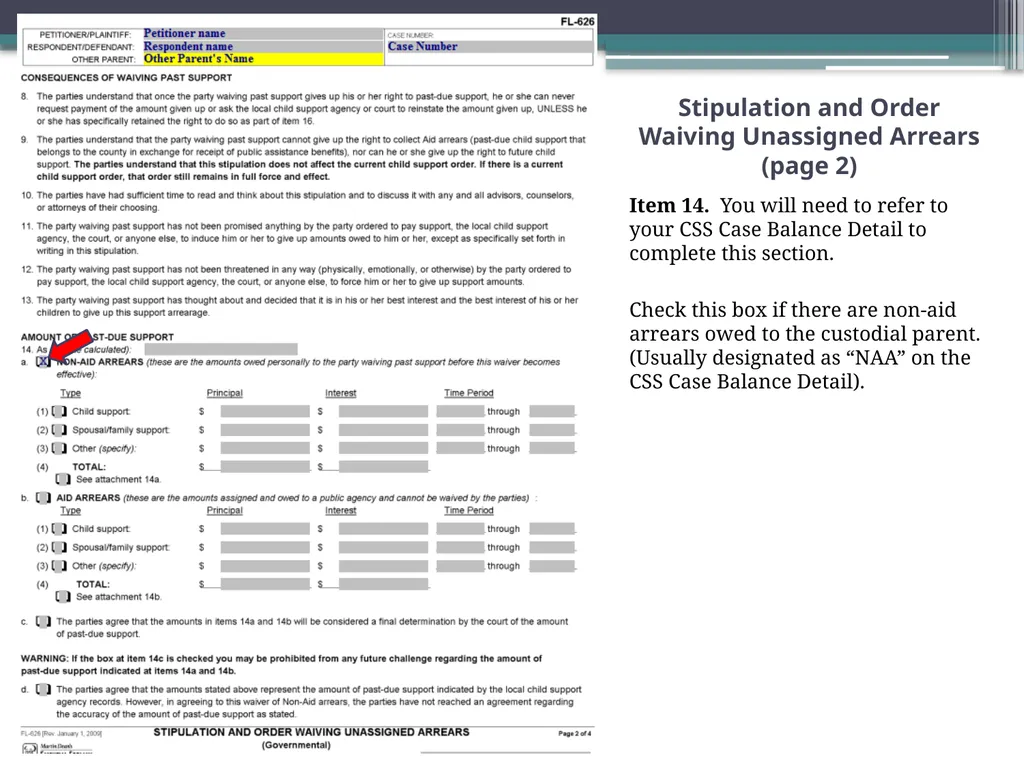 How to Prepare a Stipulation and Order Waiving - slide 11 of 71