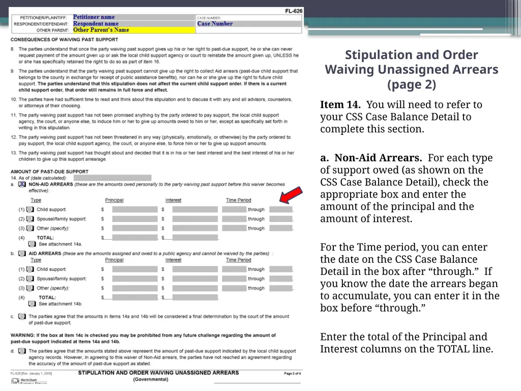 How to Prepare a Stipulation and Order Waiving - slide 12 of 71