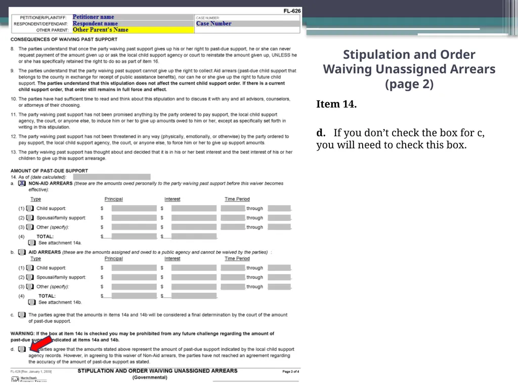 How to Prepare a Stipulation and Order Waiving - slide 15 of 71