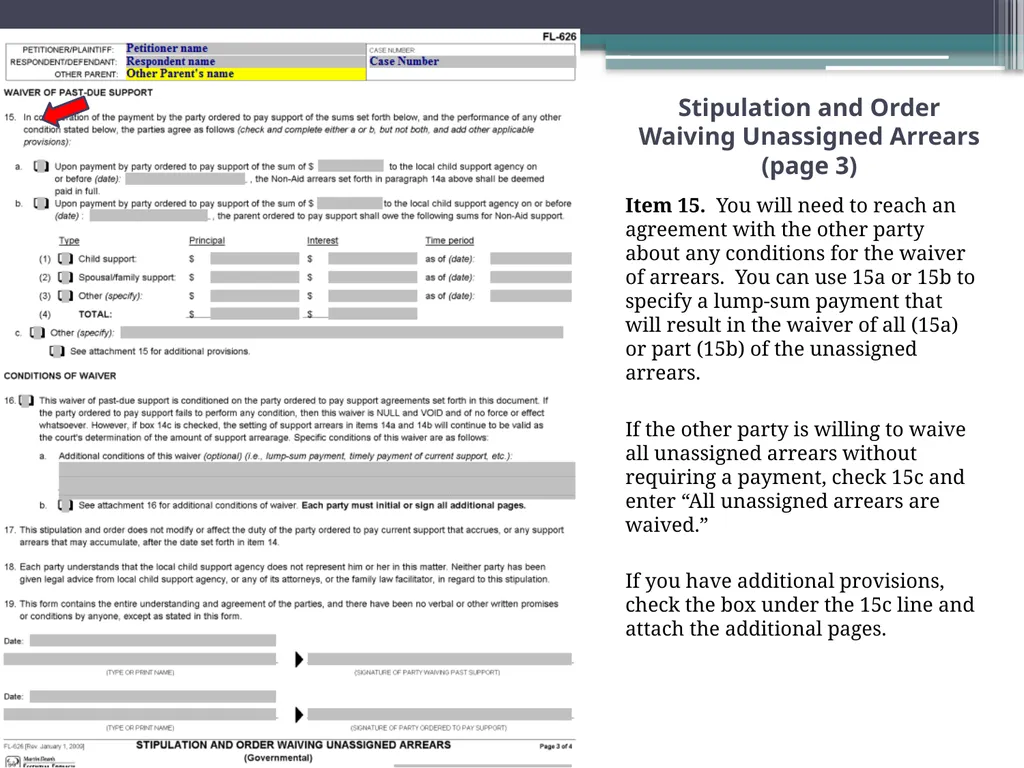 How to Prepare a Stipulation and Order Waiving - slide 17 of 71