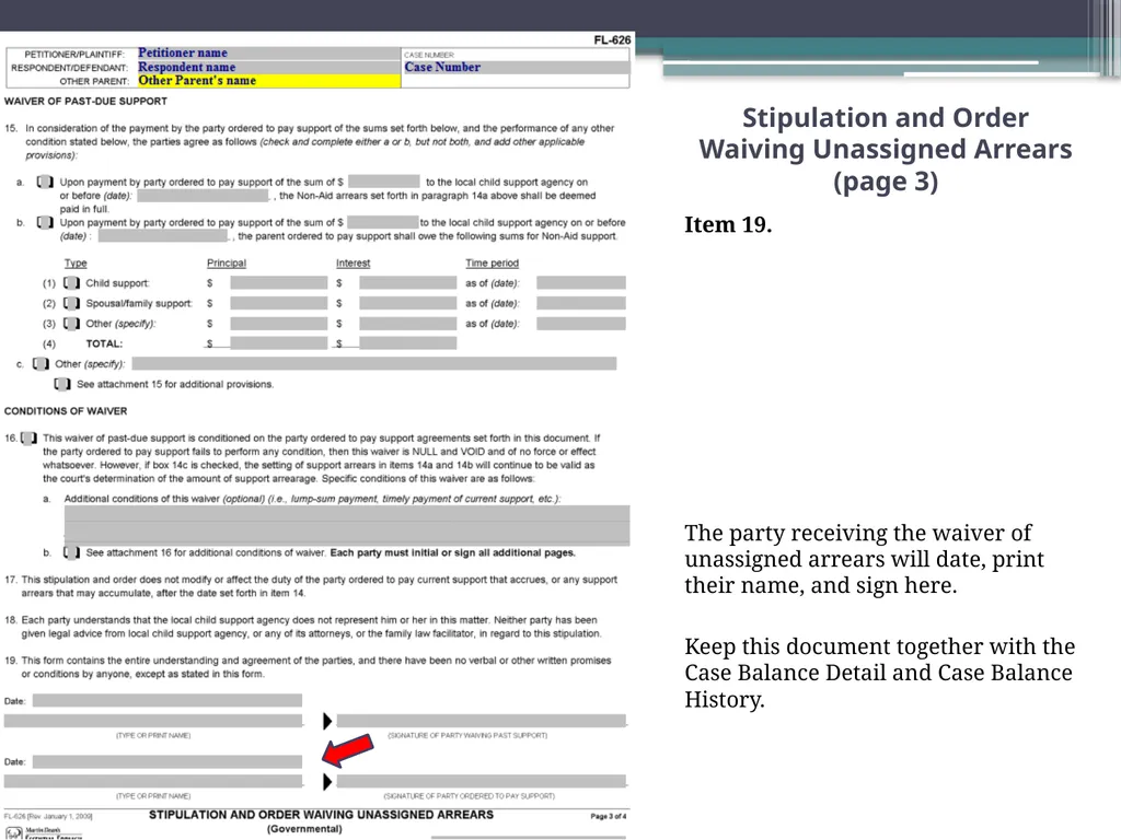 How to Prepare a Stipulation and Order Waiving - slide 20 of 71