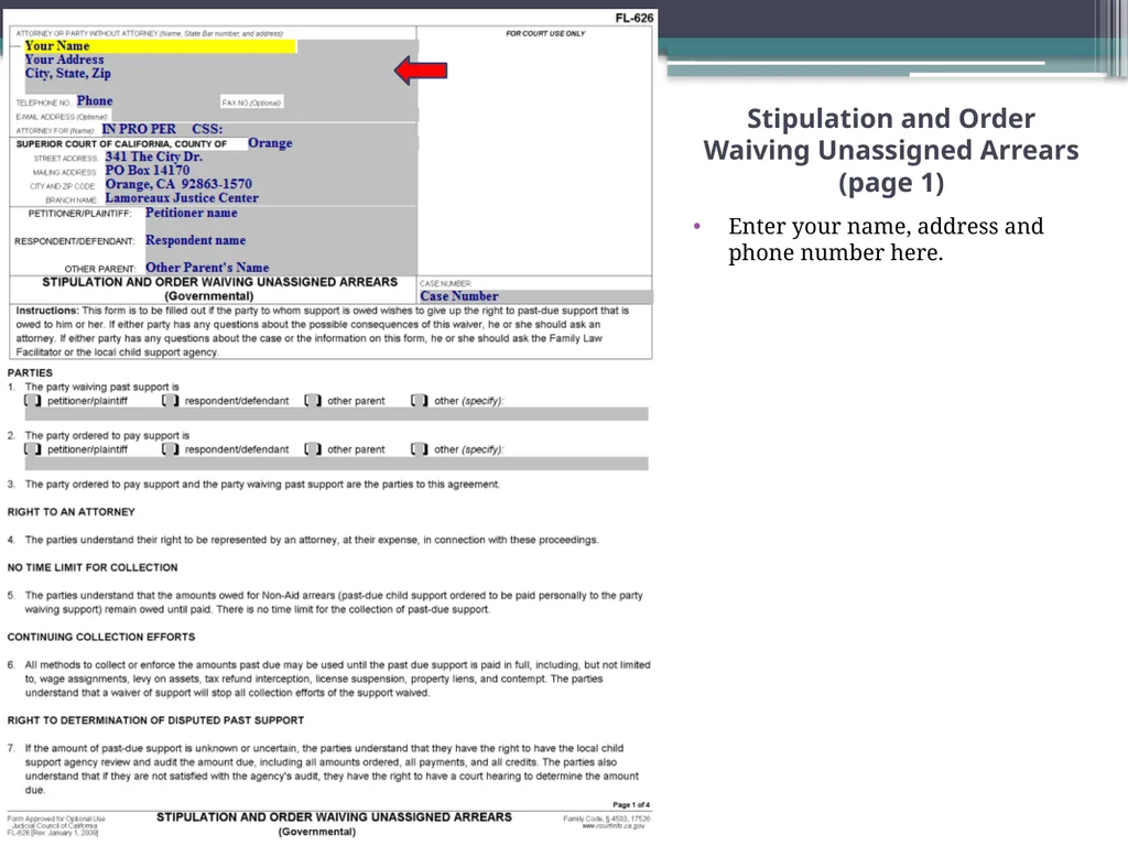How to Prepare a Stipulation and Order Waiving - slide 3 of 71