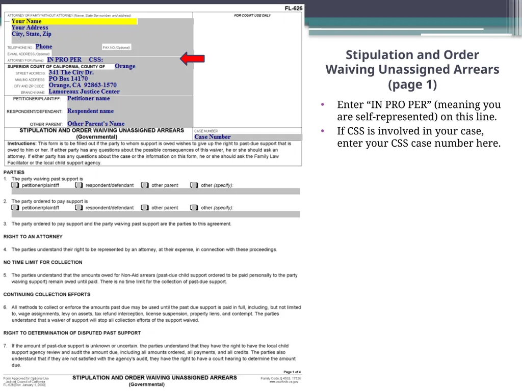 How to Prepare a Stipulation and Order Waiving - slide 4 of 71