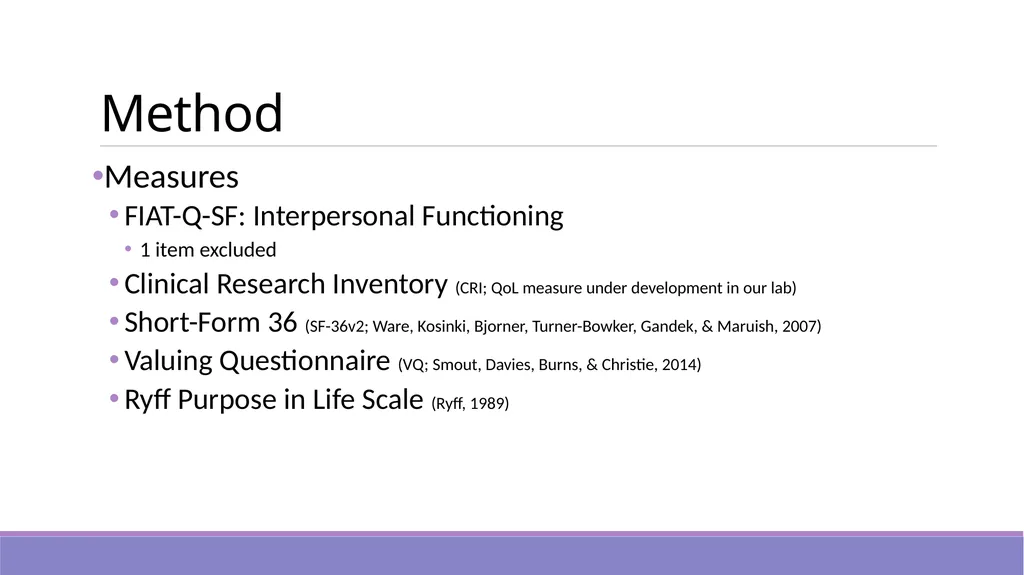 New data & new questions: Examining the FIAT-Q-SF - slide 11 of 23