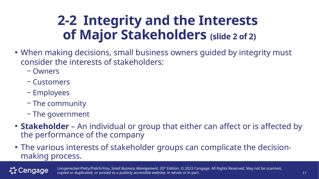 Small Business Management, 20e Chapter 2: - slide 11 of 50