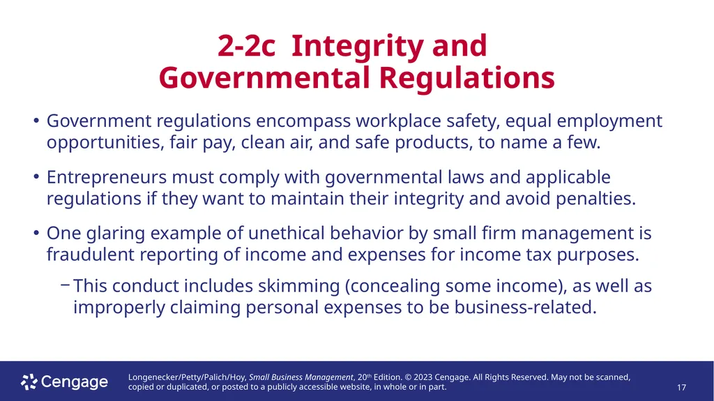 Small Business Management, 20e Chapter 2: - slide 17 of 50