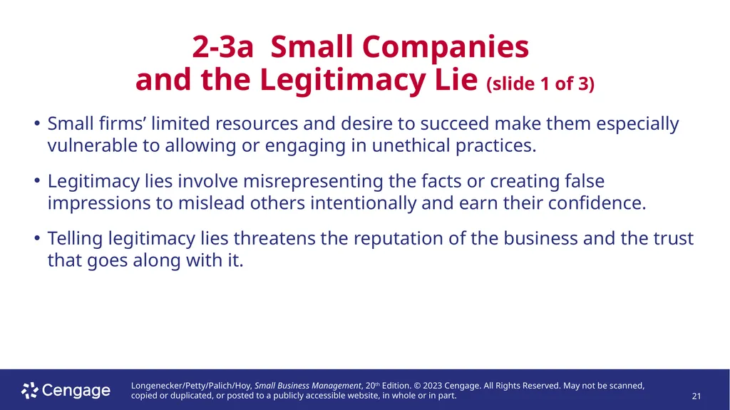 Small Business Management, 20e Chapter 2: - slide 21 of 50