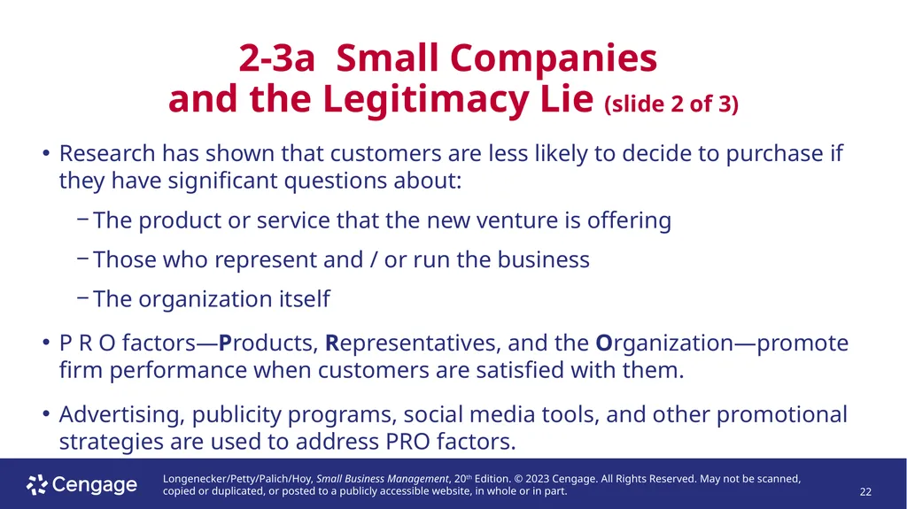 Small Business Management, 20e Chapter 2: - slide 22 of 50