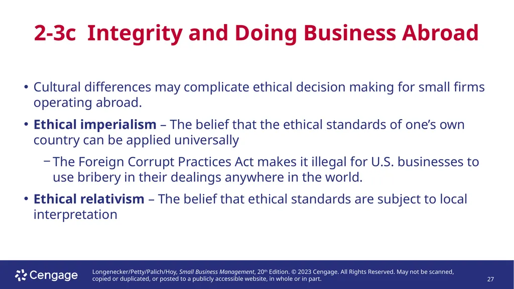 Small Business Management, 20e Chapter 2: - slide 27 of 50