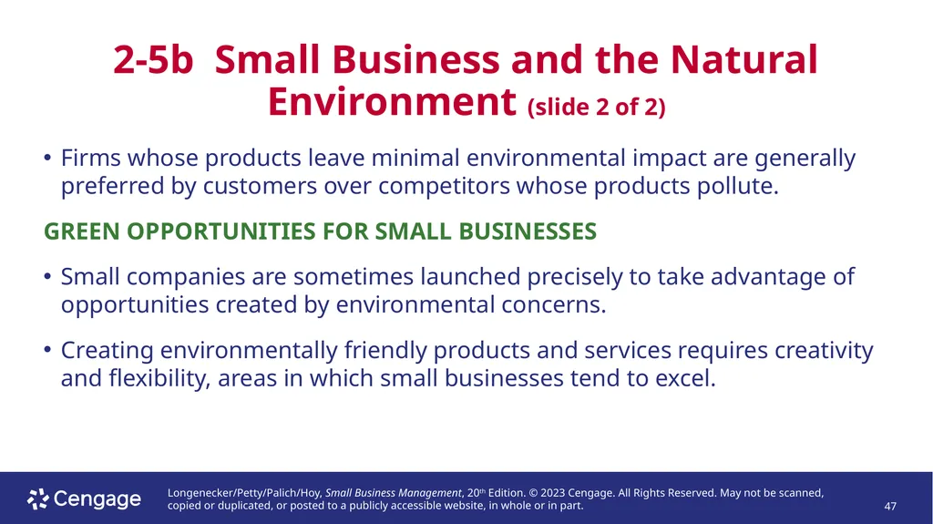 Small Business Management, 20e Chapter 2: - slide 47 of 50