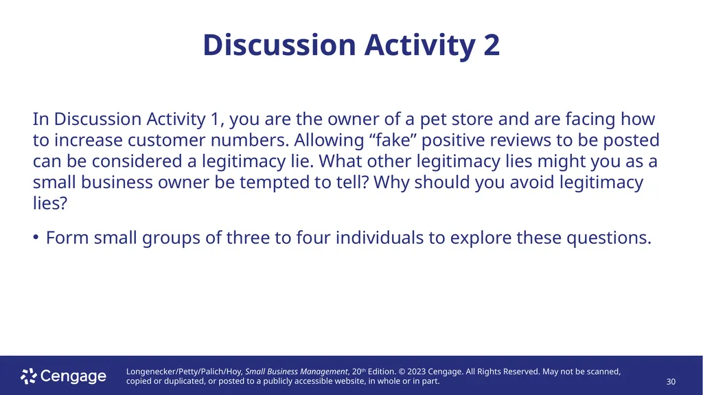 Small Business Management, 20e Chapter 2: - slide 30 of 50