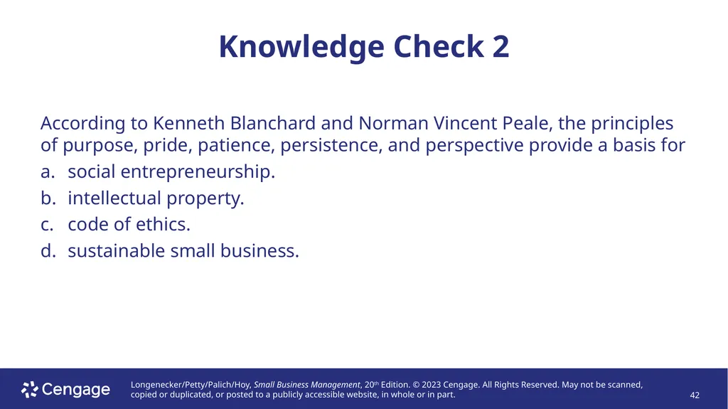 Small Business Management, 20e Chapter 2: - slide 42 of 50