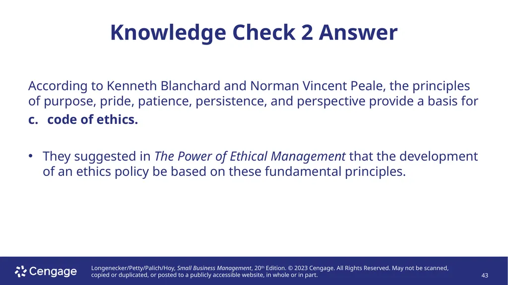 Small Business Management, 20e Chapter 2: - slide 43 of 50