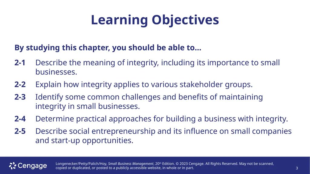 Small Business Management, 20e Chapter 2: - slide 3 of 50