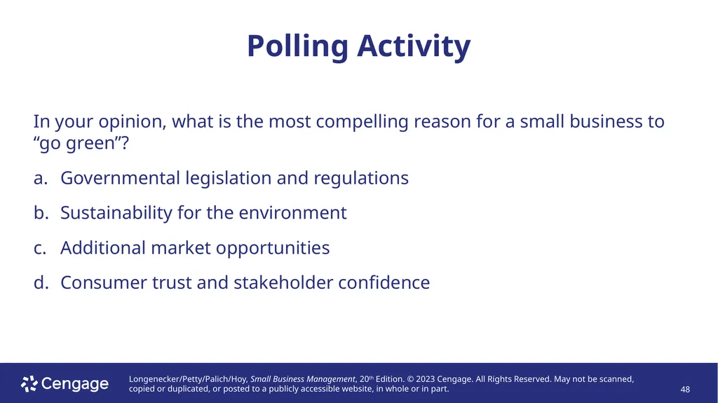 Small Business Management, 20e Chapter 2: - slide 48 of 50