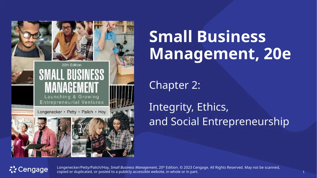 Small Business Management, 20e Chapter 2: - slide 1 of 50