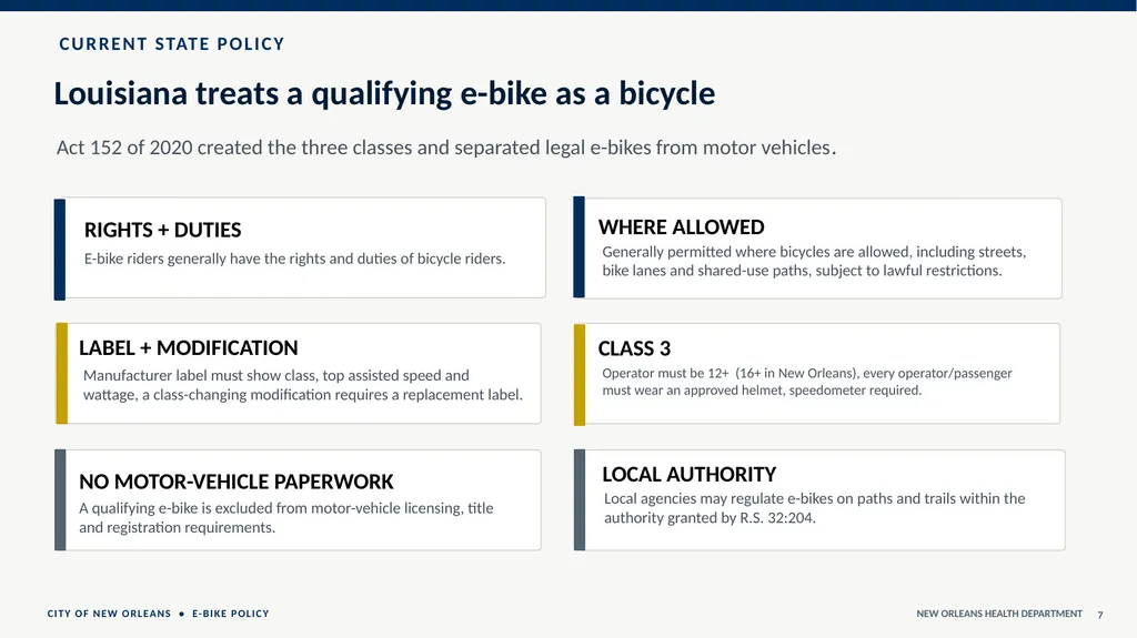 CITY COUNCIL TRANSPORTATION COMMITTEE E-BIKES & - slide 7 of 16