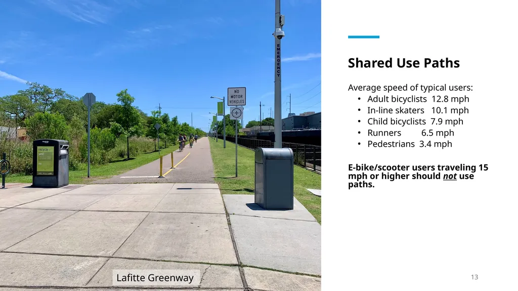CITY COUNCIL TRANSPORTATION COMMITTEE E-BIKES & - slide 13 of 16