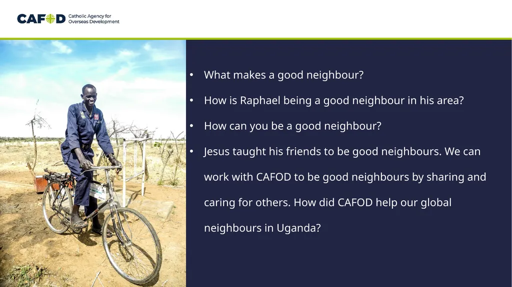 Raphael’s Bike This is Raphael. Uganda Raphael - slide 8 of 10