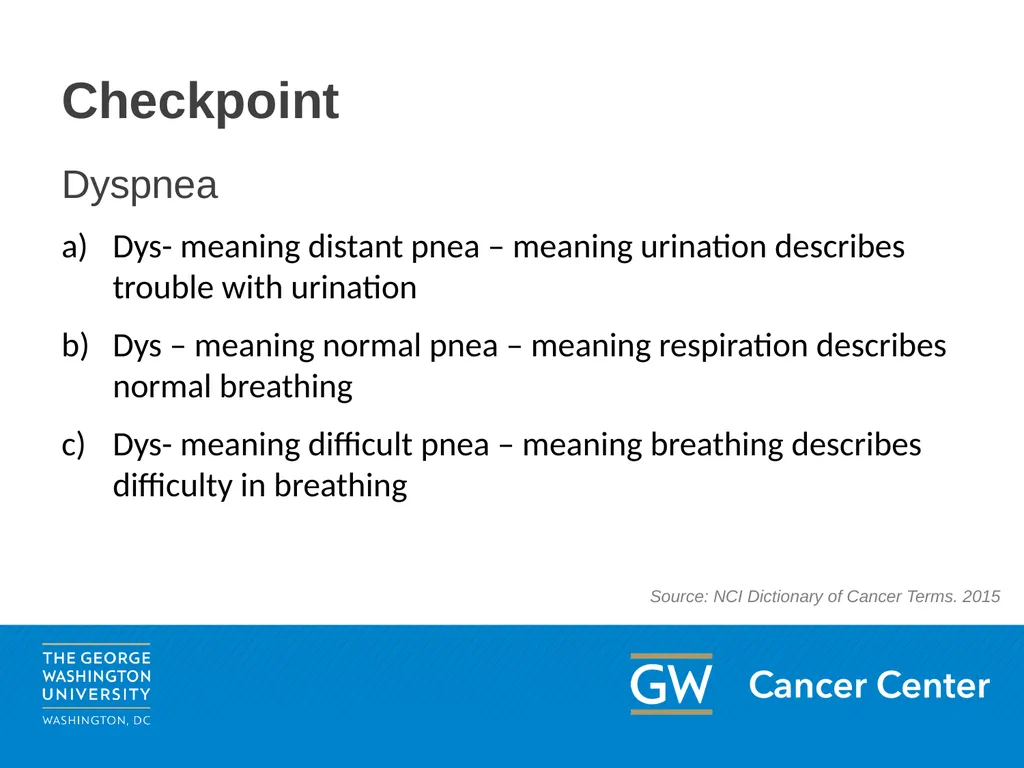 Lesson 1: Medical Terminology Module 3: The Basics - slide 17 of 20