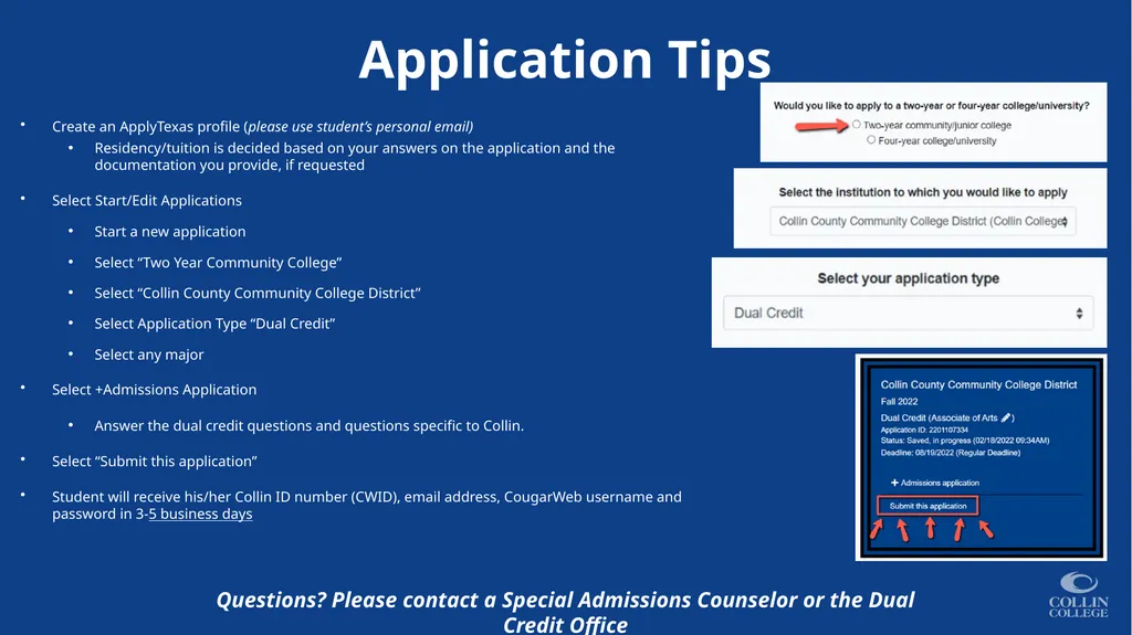 Presented by Dual Credit Special Admissions - slide 13 of 43