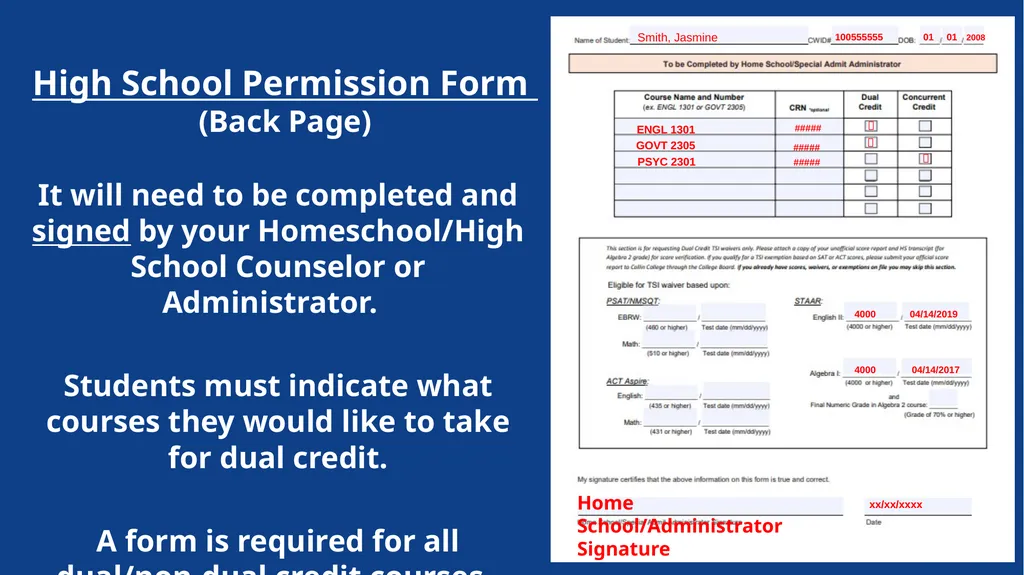 Presented by Dual Credit Special Admissions - slide 18 of 43