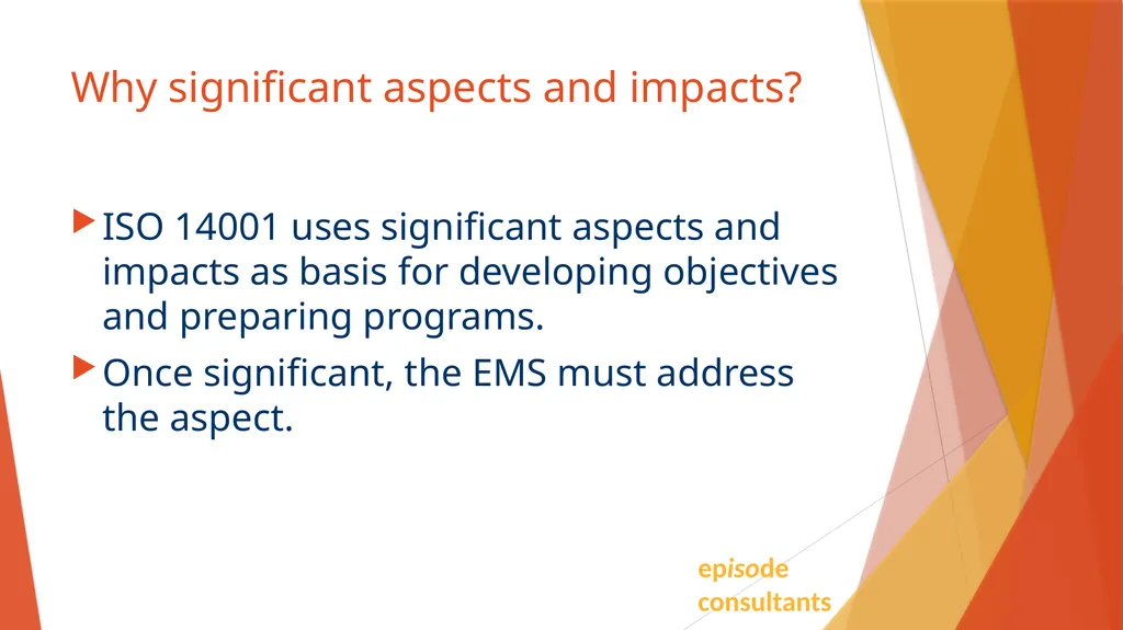 ISO 14001:2015 Identifying Aspects And Impacts - slide 12 of 14