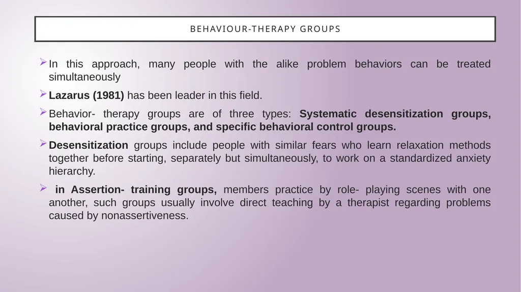Group therapy M.A. Fourth Semester - slide 13 of 23