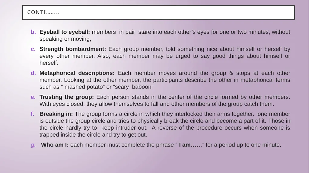Group therapy M.A. Fourth Semester - slide 15 of 23