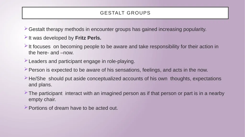 Group therapy M.A. Fourth Semester - slide 18 of 23