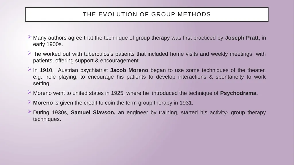 Group therapy M.A. Fourth Semester - slide 2 of 23