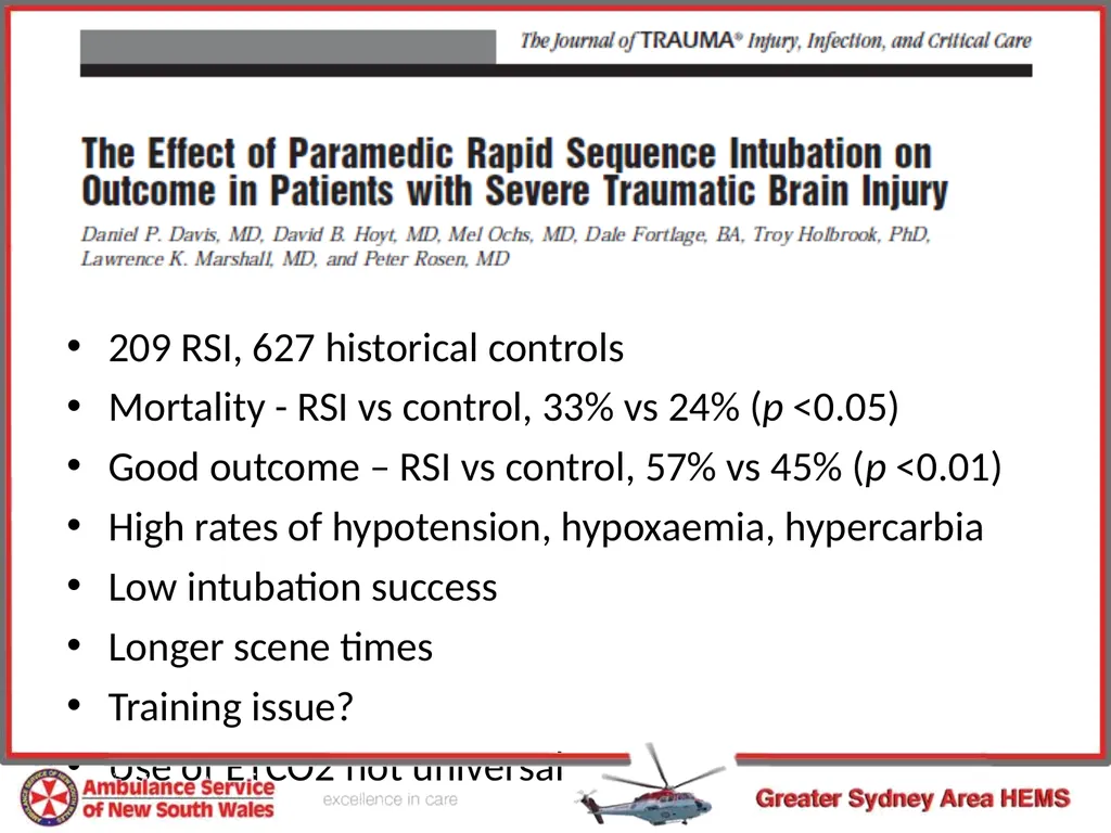 Pre-hospital Rapid Sequence Intubation Dr Peter - slide 23 of 36