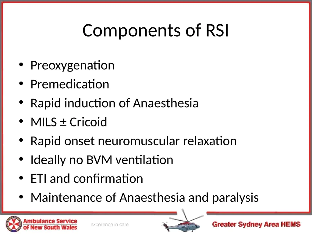 Pre-hospital Rapid Sequence Intubation Dr Peter - slide 7 of 36