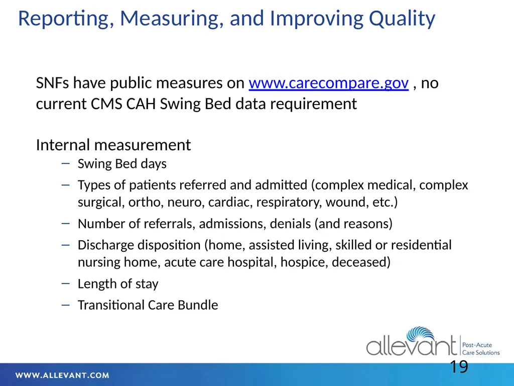Iowa HFMA July 2022 Transitional Care The - slide 19 of 47